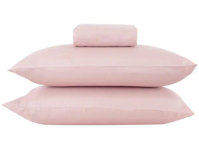 Queen Bed Set Polyester Marcellin Textile 400 Yarn Hyperval Rosé 3 Pieces